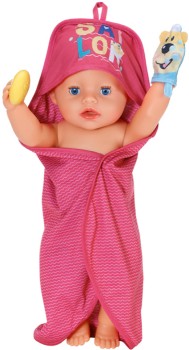 Baby-Born-Bath-Hooded-Towel-Set on sale