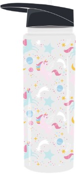 Unicorn+Bottle+700ml+-+Black%2FPink