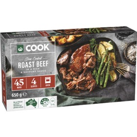 Woolworths+COOK+Slow+Cooked+Roast+Beef+in+a+Rich+%26amp%3B+Savoury+Sauce+650g