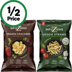 Infuzions+Veggie+Straws+or+Prawn+Crackers+90g