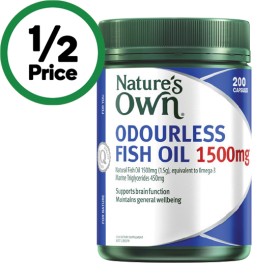 Nature%26rsquo%3Bs+Own+Fish+Oil+Odourless+1500mg+Capsules+Pk+200%7E