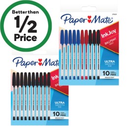 Paper+Mate+InkJoy+100ST+Capped+Ballpoint+Pen+Business+Assorted+Pk+10