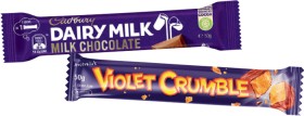 Cadbury+Medium+Bars+30%E2%80%9150g%2C+Rolls+40%E2%80%9155g%2C+Violet+Crumble+or+Toblerone+50g+Selected+Varieties