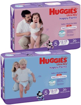 Huggies+Nappy+Pants+24-36+Pack+Selected+Varieties