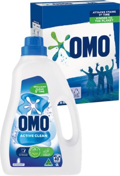 OMO-Laundry-Liquid-2-Litre-Powder-2kg-or-Capsules-28-Pack-Selected-Varieties on sale