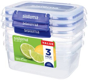 Sistema+Klip+It+%2B+Rectangle+1L+3+Pack