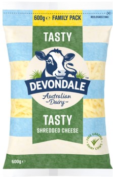 Devondale+Shredded+Cheese+Family+Pack+600g+Selected+Varieties