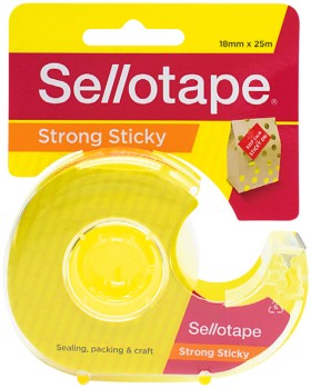 Sellotape+Sticky+Tape+18mmx25m+with+Dispenser+1+Pack