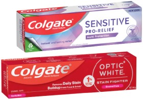 Colgate+Sensitive+Pro%E2%80%91Relief+110g+or+Optic+White+140g+Toothpaste+Selected+Varieties%2A%2A