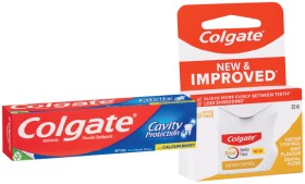 Colgate+Base+Toothpaste+110%E2%80%91120g+or+Total+Tartar+Control+Dental+Floss+25m+Selected+Varieties