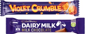 Cadbury+Medium+Bars+30%E2%80%9150g%2C+Roll+40%E2%80%9155g%2C+Fry%26rsquo%3Bs+Turkish+Delight%2C+Toblerone+or+Violet+Crumble+Bar+50g+Selected+Varieties