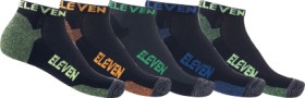 ELEVEN+Bamboo+Ankle+Socks+5+Pack+-+Black%2FMulti