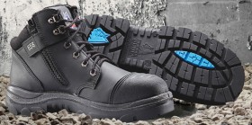 Steel+Blue+Parkes+Lace+Up+Ankle+Safety+Boots+with+Scuff+Cap