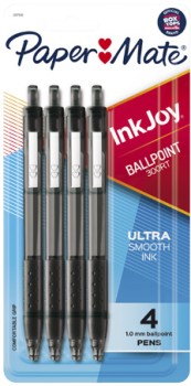 Papermate-Inkjoy-Black-Ballpoint-Pens-4-Pack on sale