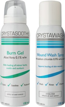 Crystasoothe+or+Crystawash+Burn+Gel+100mL+or+Wound+Wash+Spray+100mL