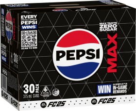 Pepsi+Max+or+Cola+30x375mL+Selected+Varieties