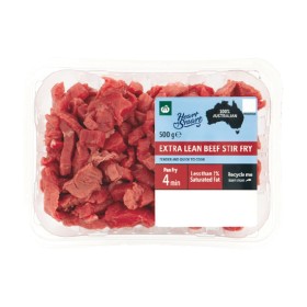 Woolworths+Australian+Beef+Stir+Fry+Extra+Lean+Heart+Smart+500g