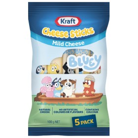 Kraft+Bluey+Cheese+Sticks+100g+Pk+5