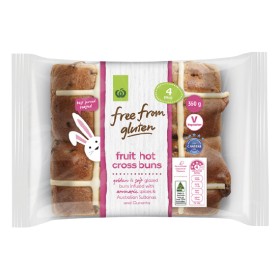 Woolworths+Free+From+Gluten+Fruit+Hot+Cross+Buns+Pk+4