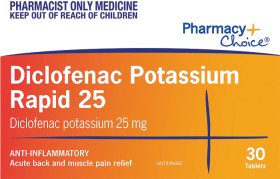 Pharmacy+Choice+Diclofenac+Potassium+Rapid+25mg+30+Tablets%E2%AC%96