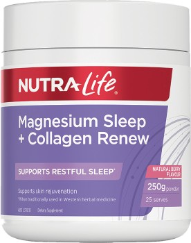 Nutra-Life+Magnesium+Sleep+%2B+Collagen+Renew+250g%2A