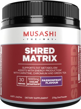 Musashi+Shred+Matrix+Passionfruit+Flavour+270g%2A