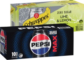 Pepsi%2C+Solo+or+Schweppes+Infused+Natural+Mineral+Water+10x375mL+Selected+Varieties