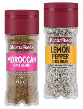 MasterFoods+Spice+Blend+Lemon+Pepper+52g%2C+Moroccan+47g%2C+Roast+Vegetable+38g+or+Garlic+Steak+50g