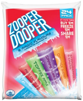 Zooper+Dooper+Ice+Tubes+24+Pack+Selected+Varieties