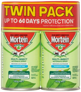 Mortein+NaturGard+Fragrance+Free+Multi%E2%80%91Insect+Automatic+Spray+Twin+Pack+2x152g