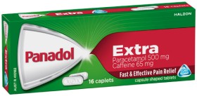 Panadol+Extra+Paracetamol+%26amp%3B+Caffeine+Caplets+16+Pack%2A%2A%2A