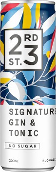 23rd-Street-Distillery-Signature-Gin-Tonic-Cans-300mL on sale