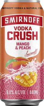 Smirnoff+Crush+Mango+and+Peach+Cans+440mL