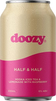 Doozy-Half-and-Half-Iced-Tea-Lemon-Raspberry-Can-330mL on sale