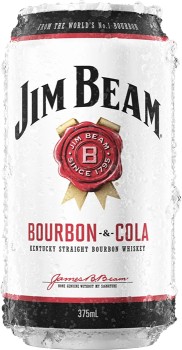 Jim-Beam-White-Label-Bourbon-Zero-Sugar-Cola-Cans-10-Pack-375mL on sale