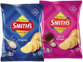 Smith%26%23039%3Bs+Crinkle+Cut+Chips+150%E2%80%91170g+or+Double+Crunch+Chips+150g+Selected+Varieties