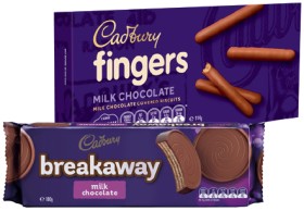 Cadbury+Chocolate+Biscuits+167%E2%80%91180g%2C+Fingers+114g+or+Cookies+156g+Selected+Varieties