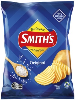 Smith%26%23039%3Bs+Crinkle+Cut+150%E2%80%91170g+or+Double+Crunch+150g+Chips+Selected+Varieties