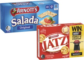 Arnott%26%23039%3Bs+Jatz+Crackers+225g+or+Salada+Crispbread+250g