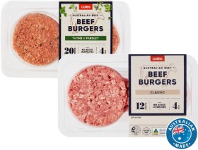 Coles+Classic+Burgers+400g-500g