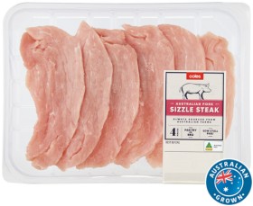 Coles+Australian+Pork+Sizzle+Steaks+400g