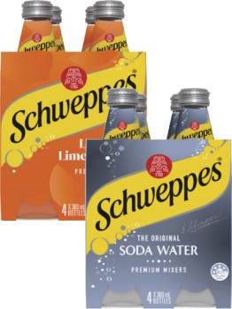 Schweppes+Mixers%2C+Soft+Drink+or+Mineral+Water+4x300mL