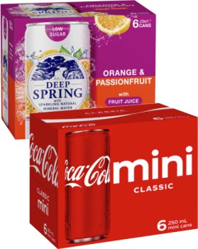 Coca-Cola%2C+Fanta%2C+Sprite+or+Deep+Spring+Mini+Soft+Drink+6x250mL