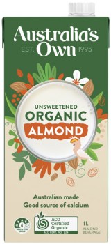 Australia%26%23039%3Bs+Own+Organic+Unsweetened+Almond+Milk+1+Litre