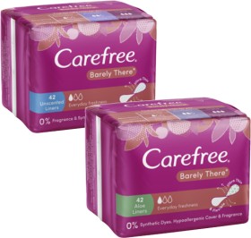 Carefree+Barely+There+Liners+Unscented+or+Aloe+42+Pack