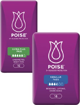 Poise+Pads+Regular+16+Pack+or+Extra+Plus+10+Pack