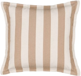 50cm+Stripe+Cushion+-+Tan