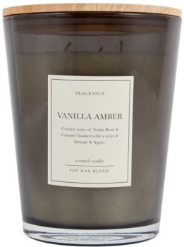 XL+Vanilla+Amber+Soy+Wax+Blend+Scented+Candle