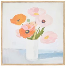 Poppies+Vase+Framed+Canvas