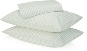 250+Thread+Count+Stripe+Cotton+Sheet+Set+-+King+Bed%2C+Sage